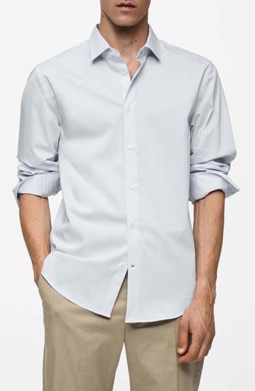 Mango.svg Stretch button-up shirt